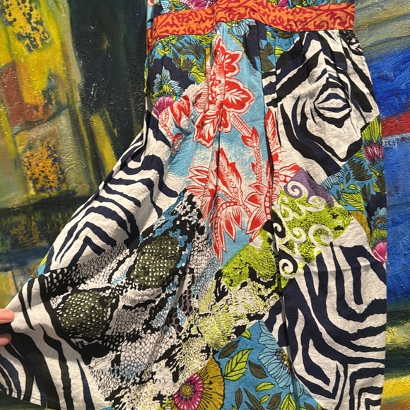 Fire Los Angeles Multi-Color Cotton Above Knee Sun Dress Women's Size medium - Picture 3 of 12